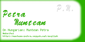 petra muntean business card